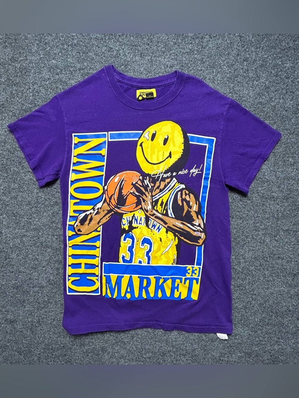 Chinatown Market x smiley x Lakers shirt